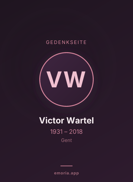 Gedenkportrait von Victor Wartel