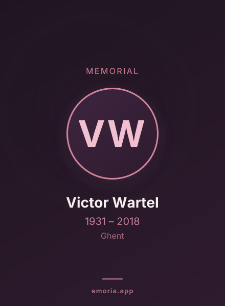 Memorial portrait of Victor Wartel