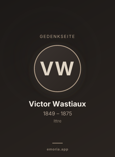 Gedenkportrait von Victor Wastiaux