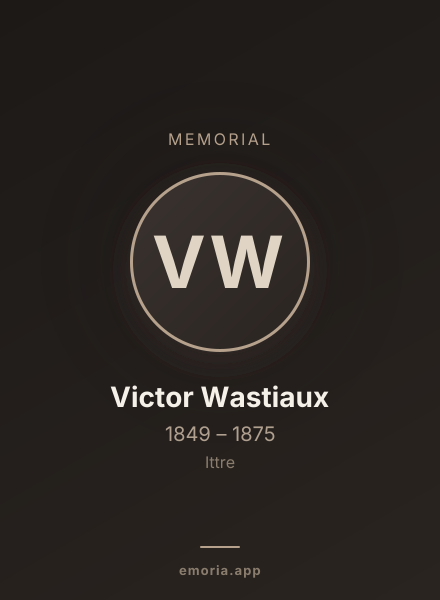 Memorial portrait of Victor Wastiaux