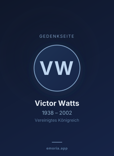 Gedenkportrait von Victor Watts