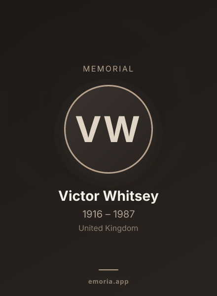 Memorial portrait of Victor Whitsey