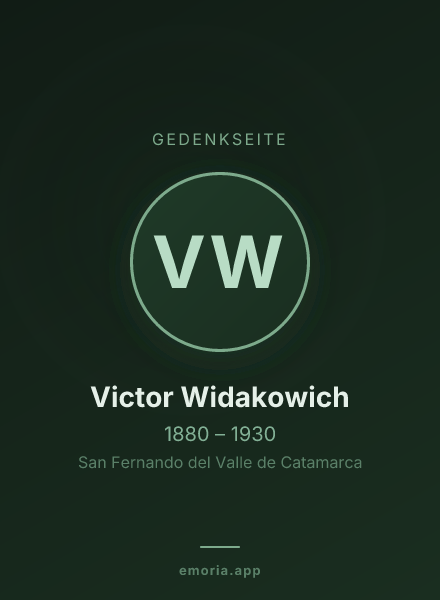 Gedenkportrait von Victor Widakowich