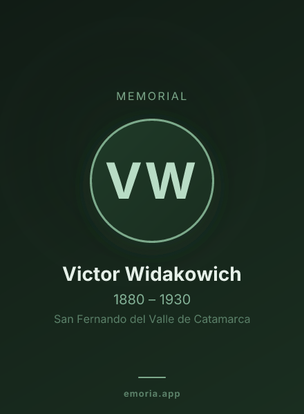 Memorial portrait of Victor Widakowich