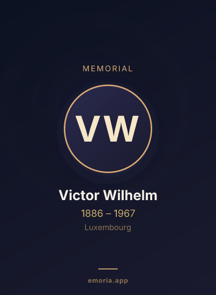 Memorial portrait of Victor Wilhelm