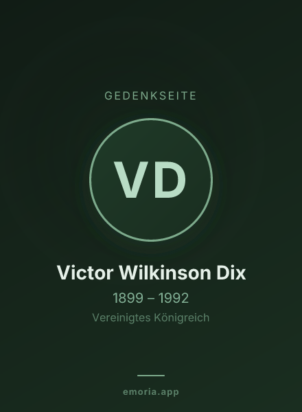 Gedenkportrait von Victor Wilkinson Dix