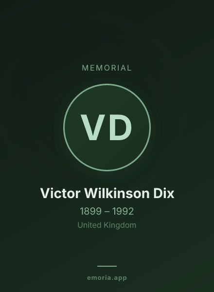 Memorial portrait of Victor Wilkinson Dix