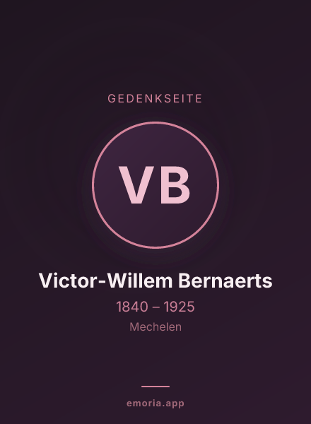 Gedenkportrait von Victor-Willem Bernaerts