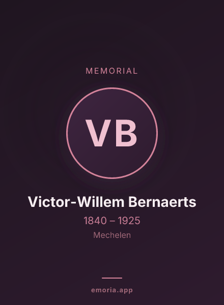 Memorial portrait of Victor-Willem Bernaerts