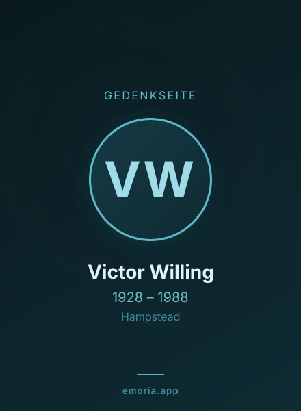 Gedenkportrait von Victor Willing