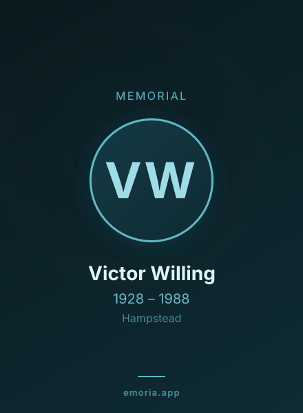 Memorial portrait of Victor Willing
