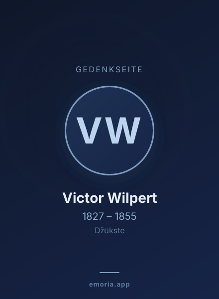 Gedenkportrait von Victor Wilpert