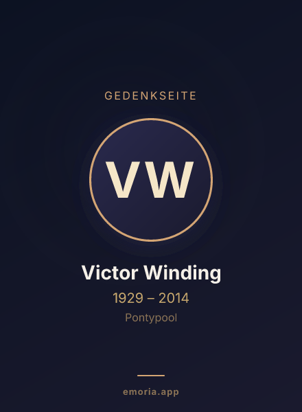 Gedenkportrait von Victor Winding