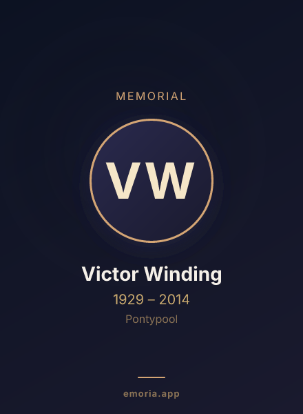 Memorial portrait of Victor Winding