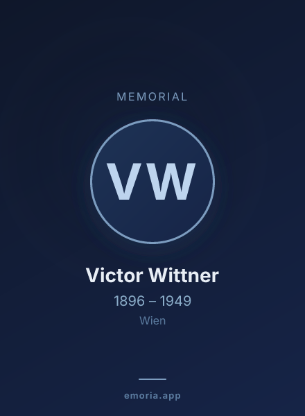 Memorial portrait of Victor Wittner