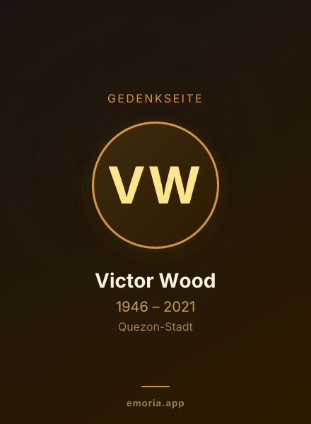 Gedenkportrait von Victor Wood