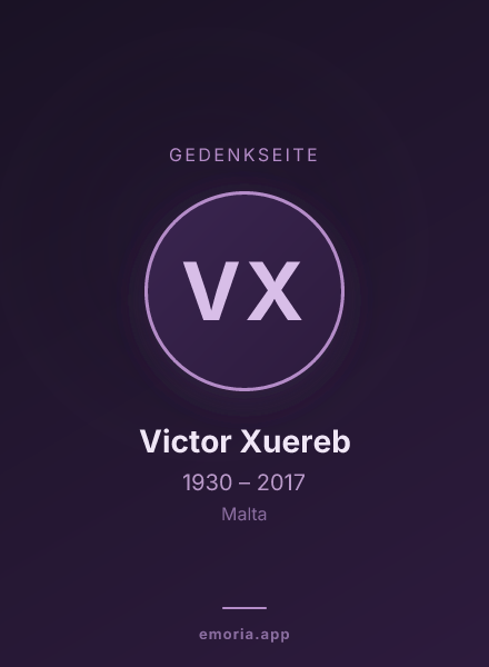 Gedenkportrait von Victor Xuereb