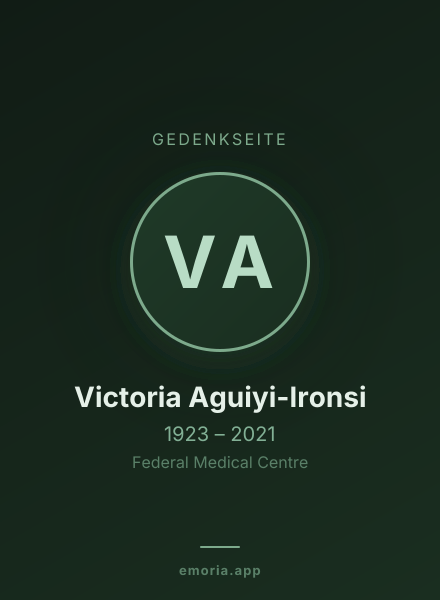 Gedenkportrait von Victoria Aguiyi-Ironsi