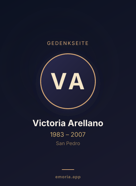 Gedenkportrait von Victoria Arellano