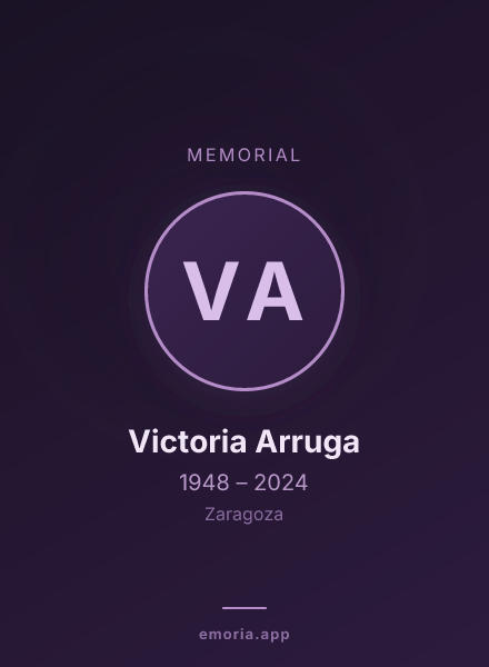 Memorial portrait of Victoria Arruga