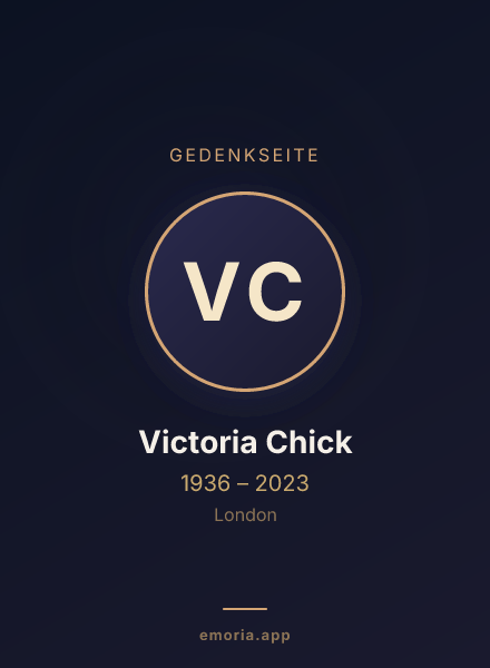 Gedenkportrait von Victoria Chick