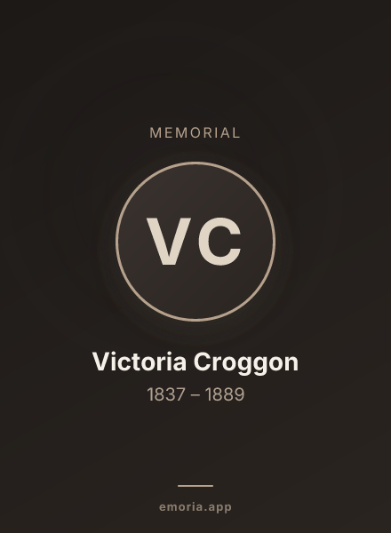 Memorial portrait of Victoria Croggon