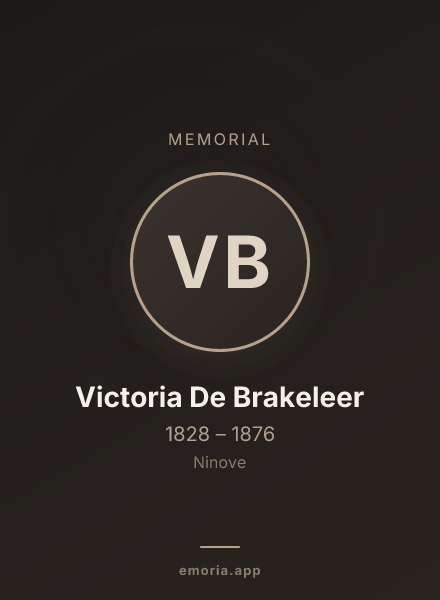 Memorial portrait of Victoria De Brakeleer
