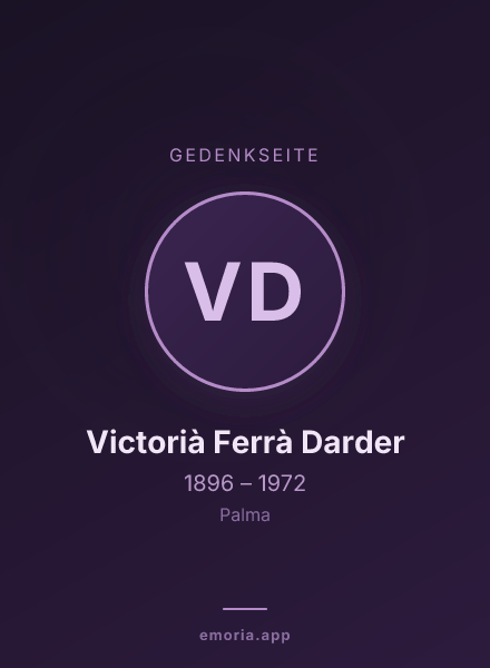 Gedenkportrait von Victorià Ferrà Darder