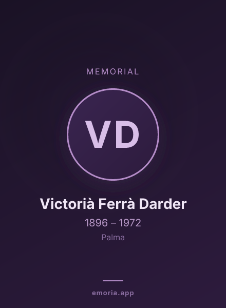 Memorial portrait of Victorià Ferrà Darder