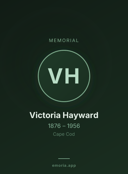 Memorial portrait of Victoria Hayward