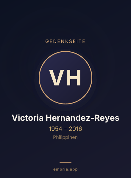 Gedenkportrait von Victoria Hernandez-Reyes