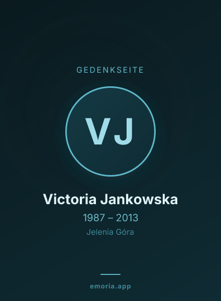 Gedenkportrait von Victoria Jankowska