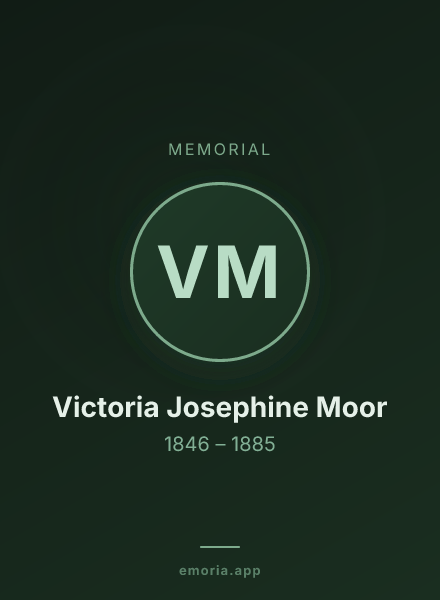 Memorial portrait of Victoria Josephine Moor