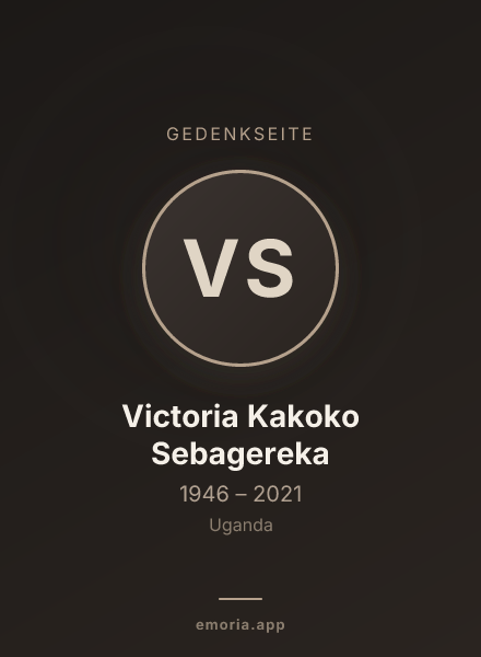 Gedenkportrait von Victoria Kakoko Sebagereka