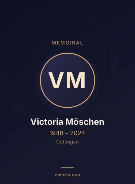 Memorial portrait of Victoria Möschen
