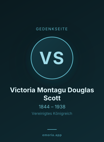 Gedenkportrait von Victoria Montagu Douglas Scott