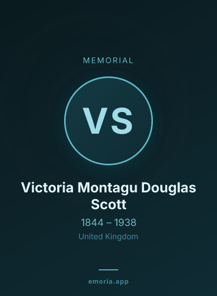 Memorial portrait of Victoria Montagu Douglas Scott