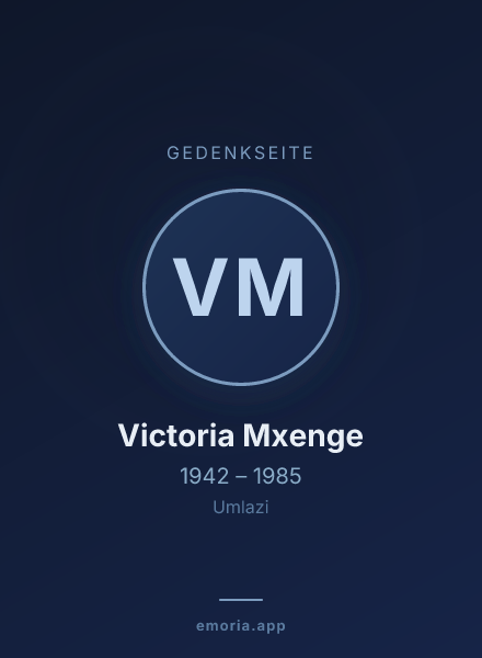 Gedenkportrait von Victoria Mxenge