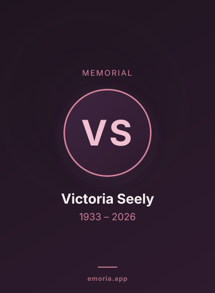 Memorial portrait of Victoria Seely