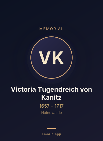 Memorial portrait of Victoria Tugendreich von Kanitz