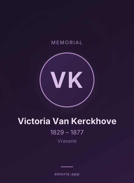 Memorial portrait of Victoria Van Kerckhove