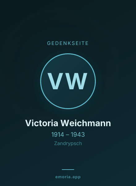 Gedenkportrait von Victoria Weichmann
