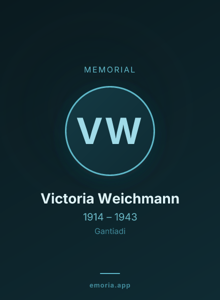 Memorial portrait of Victoria Weichmann