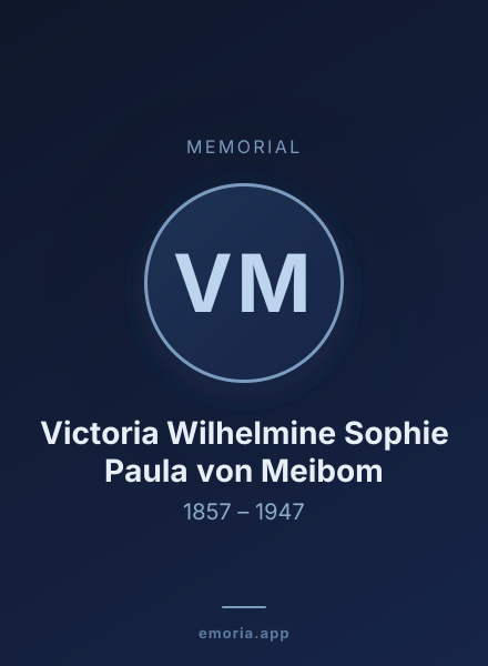 Memorial portrait of Victoria Wilhelmine Sophie Paula von Meibom