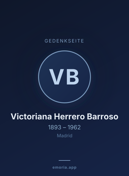 Gedenkportrait von Victoriana Herrero Barroso
