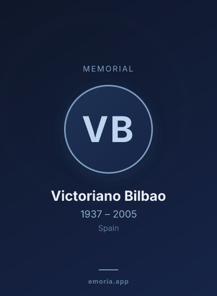 Memorial portrait of Victoriano Bilbao