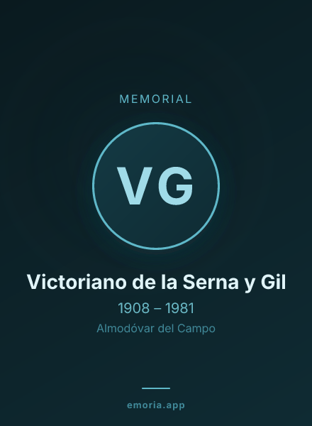 Memorial portrait of Victoriano de la Serna y Gil