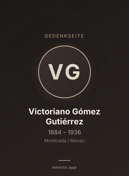 Gedenkportrait von Victoriano Gómez Gutiérrez