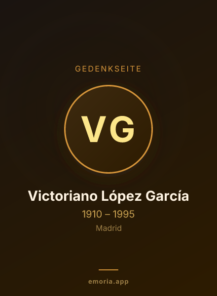 Gedenkportrait von Victoriano López García