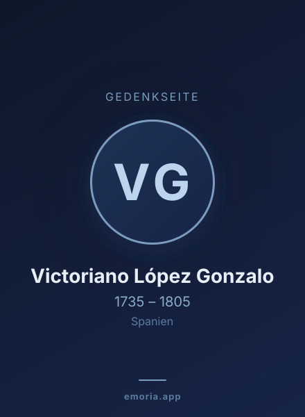 Gedenkportrait von Victoriano López Gonzalo